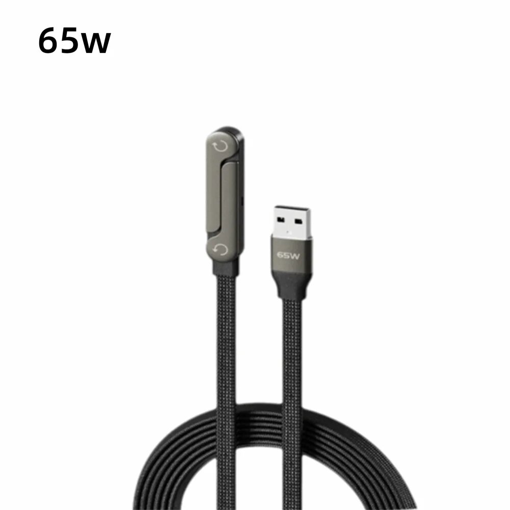 Кабель USB-Type-C 65W с подставкой, черный