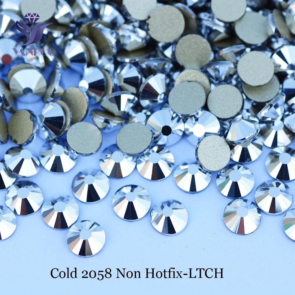 YANRUO Стразы Light Chrome Non Hotfix 2058