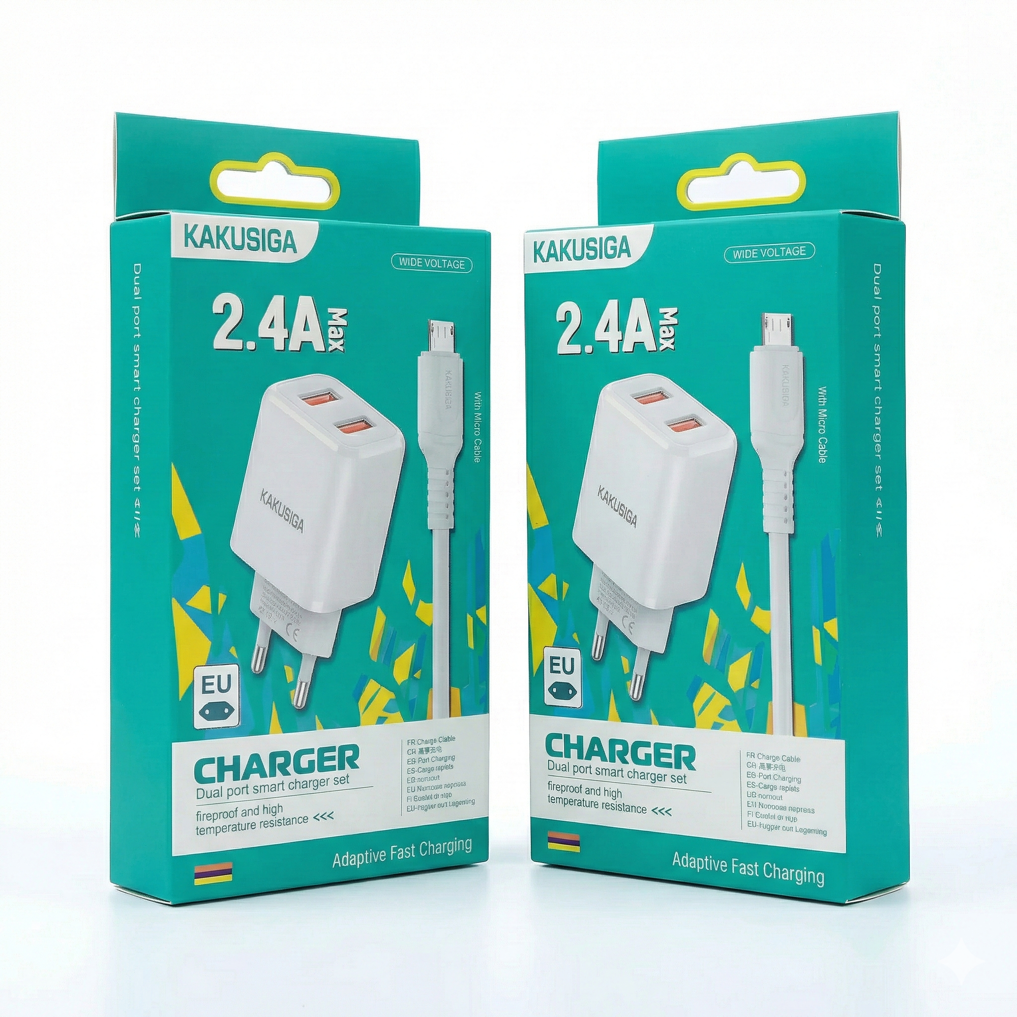 Сетевое зарядное устройство KAKUSIGA KSC-793, Micro USB, черное, универсальное — фото 1