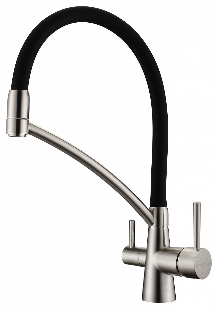 Смеситель Paulmark SIEGEN Si213111-BS брашированная сталь с подключением к фильтру — фото 1