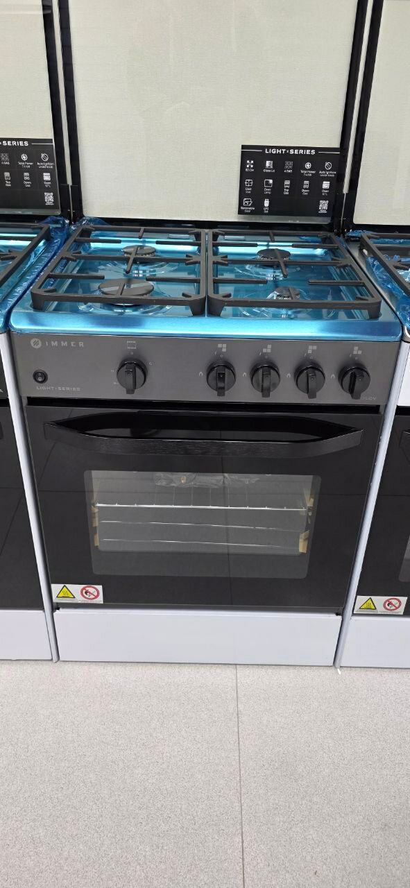 Газовая плита IMMER "Sigma" 6040B, автоматическая система зажигания, 4 горелки, 1,2 кВт