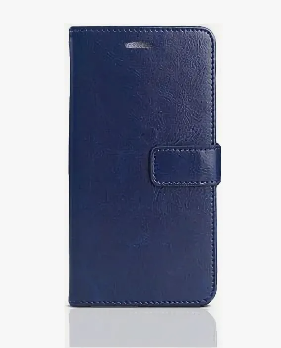 Чехол-книжка MyPads Porta Biglietti для Xiaomi Mi 11 Ultra из качественной импортной кожи с подставкой застёжкой и визитницей синий