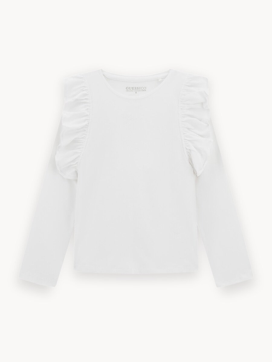 Лонгслив GUESS, размер 16 лет, белый,