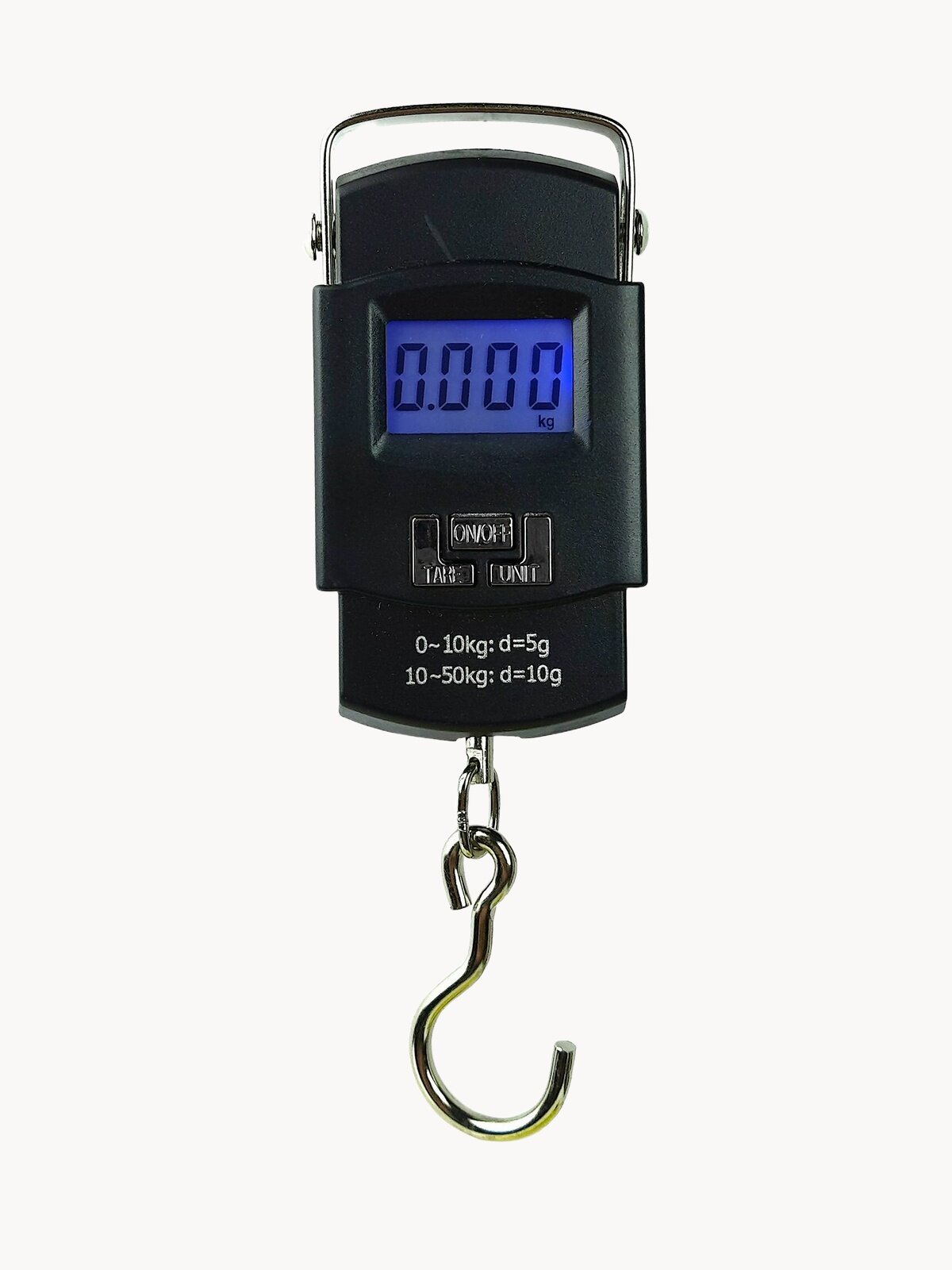 Электронные весы безмен с крючком и держателем, WeiHeng WH-A08, черный