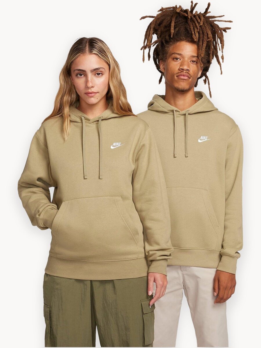 Худи спортивное NIKE Club, размер XL, , оливковый