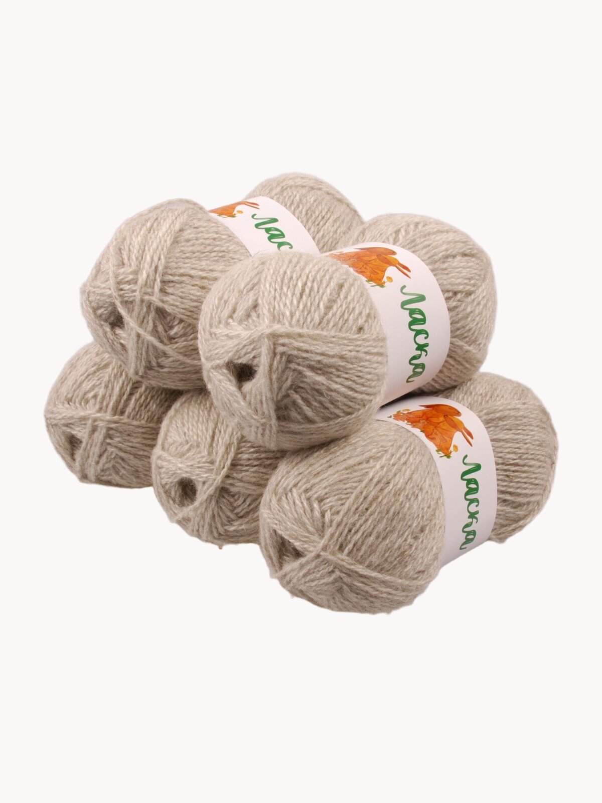 Пряжа для вязания Alpira "Ласка" шерсть 70% акрил 30% 5 мотков 100г/250м мрамор