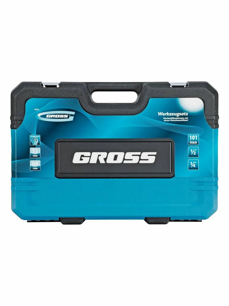 Набор инструментов, CrV, 120 зубьев, 101 предмет Gross — фото 1