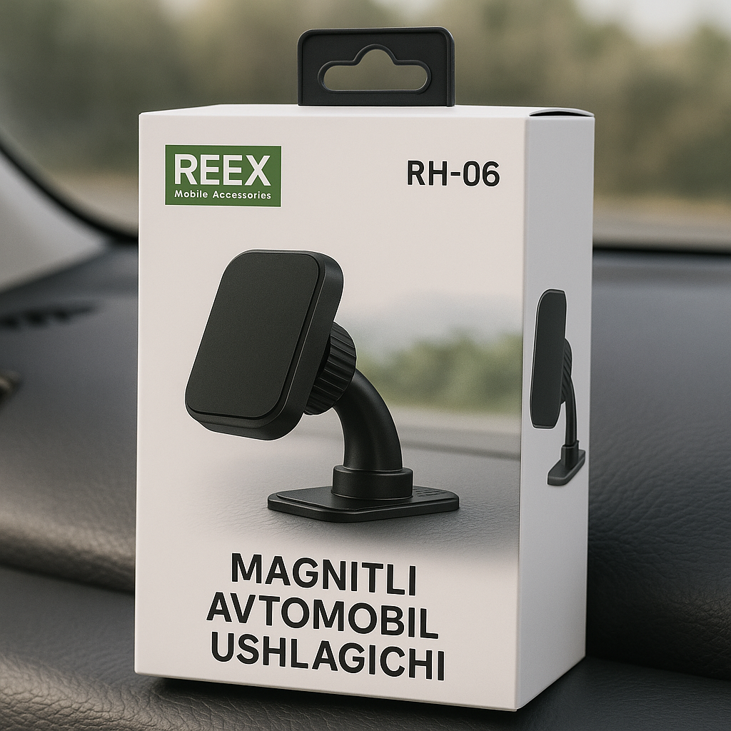 REEX RH-06 — магнитный автомобильный держатель для телефона с вращением на 360°