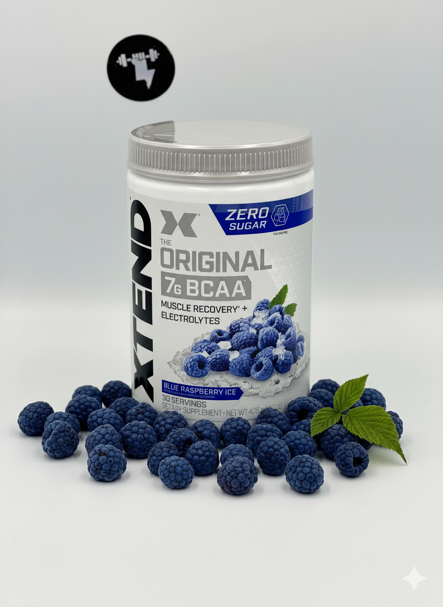 BCAA XTEND 30 serv blueberry, порошок, синяя малина, для восстановления, 405g г