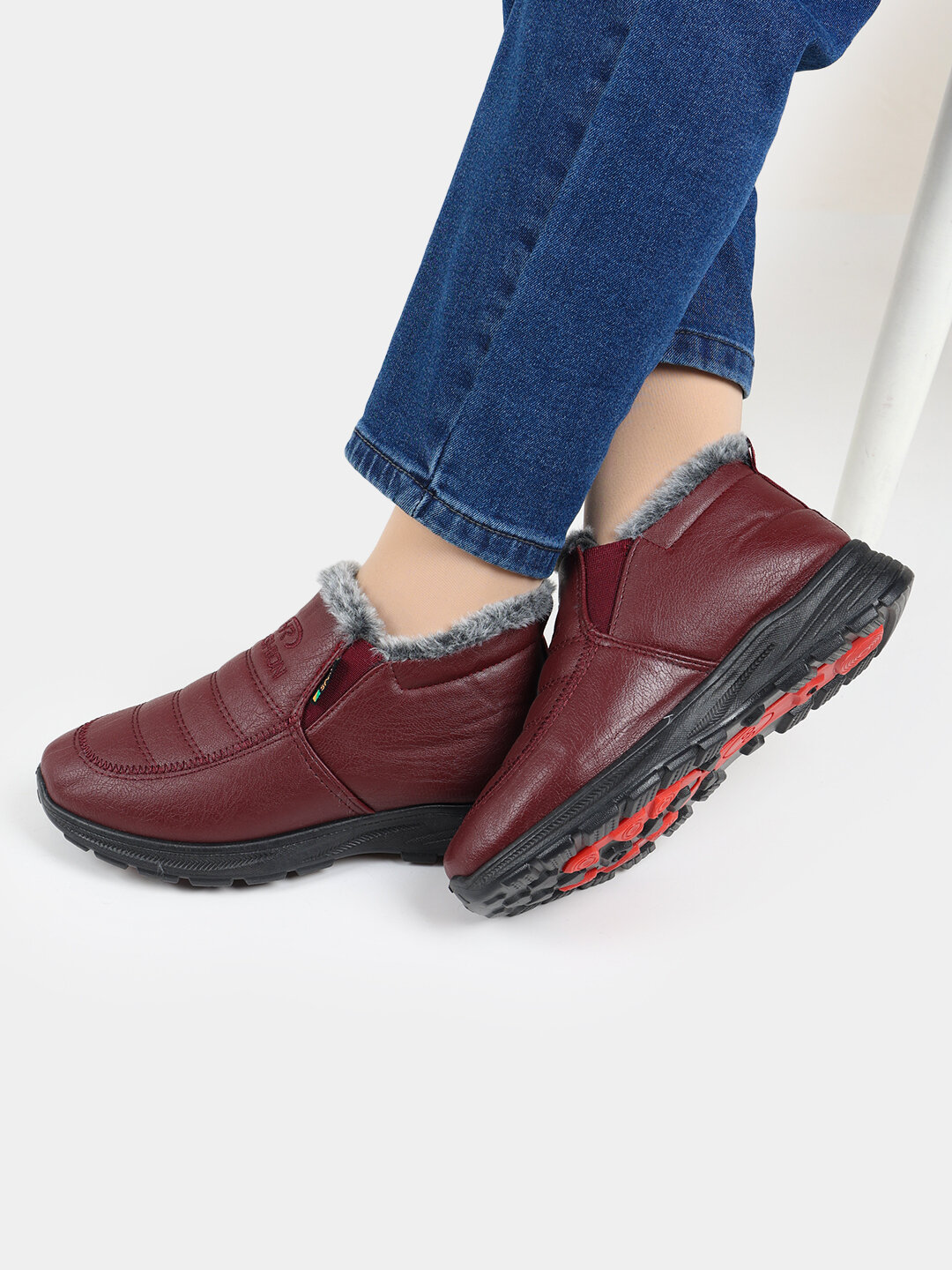 Полусапоги, размер 39, бордовый — фото 1