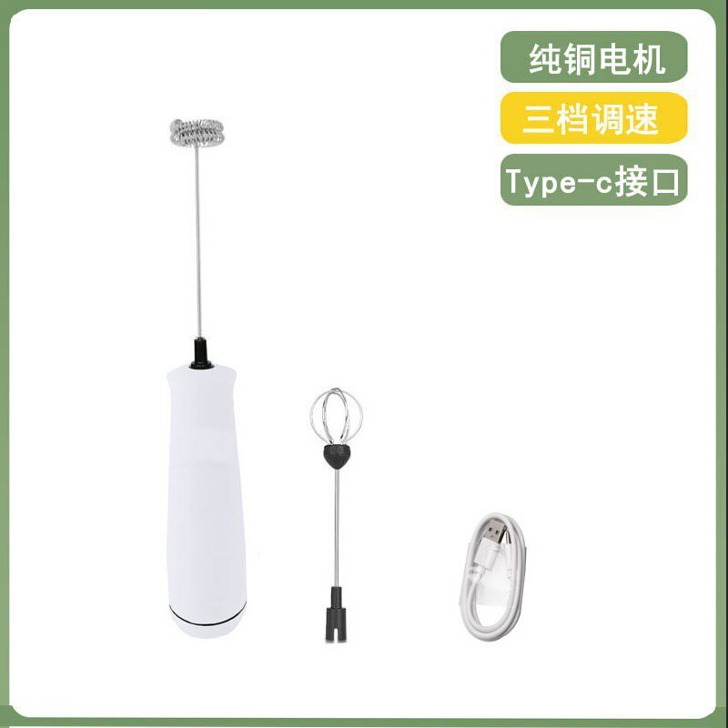 Капучинатор 1501F — вспениватель молока и яиц, 2 насадки, 3 режима, аккумуляторный, USB зарядка