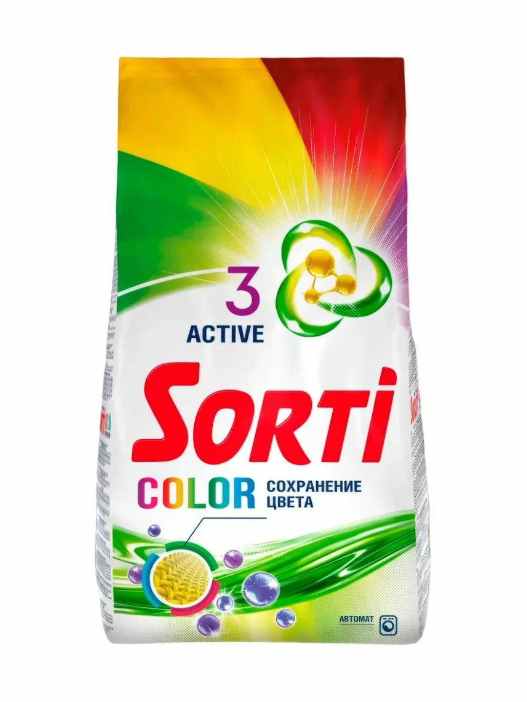 Стиральный порошок Sorti "Color", для цветных тканей, автомат, 1500 гр