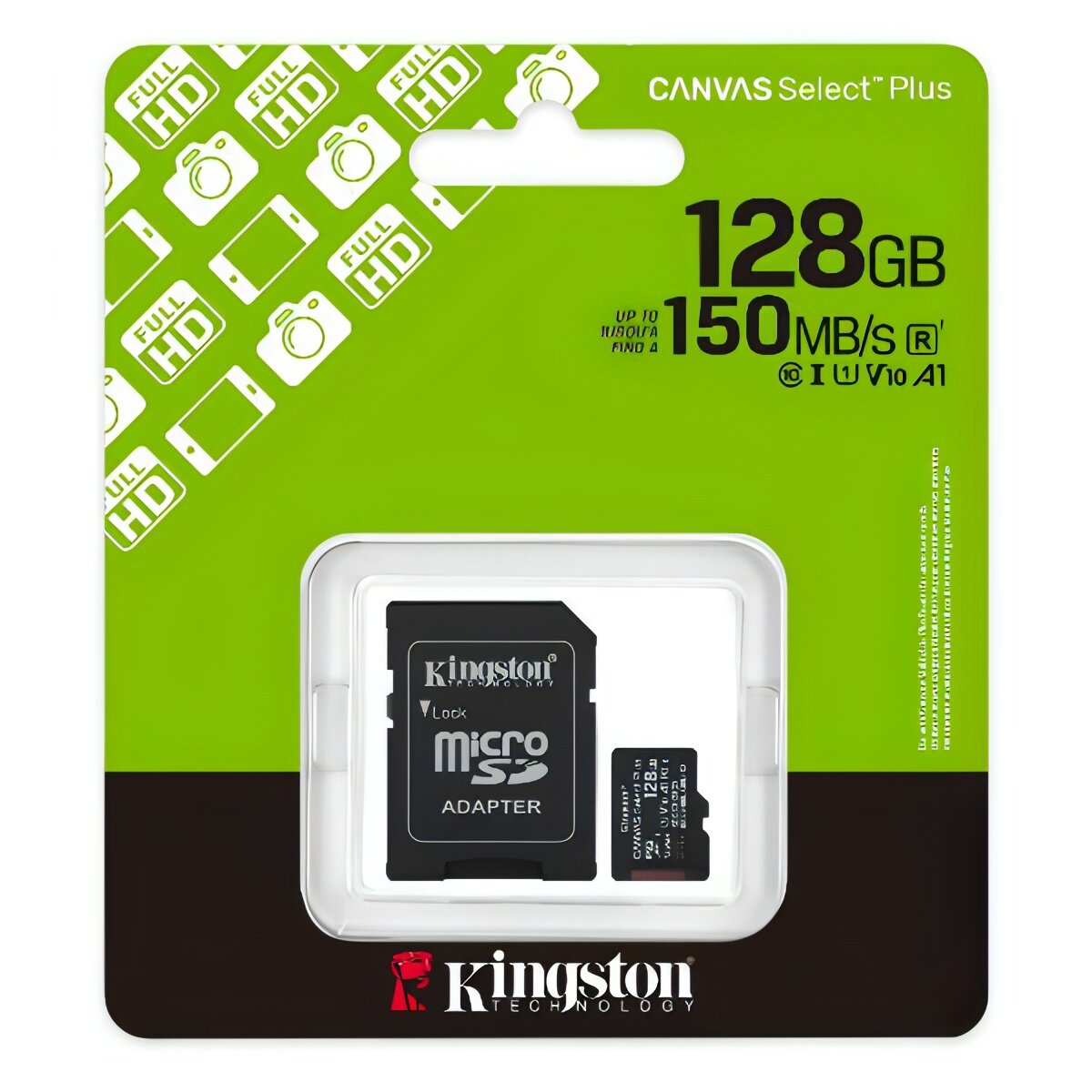 Карта памяти MicroSD Kingston Canvas Select Plus Gen3 128GB — фото 1