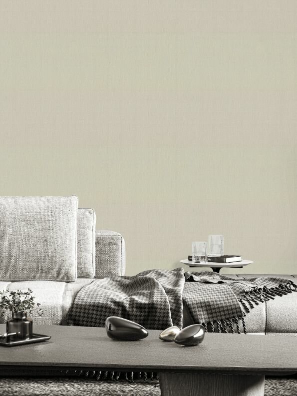 Обои винил горячего тиснения моющиеся на флизелиновой основе Marvig Хлопок 1.06м х 10.05м под ткань цвет оливковый 00104316