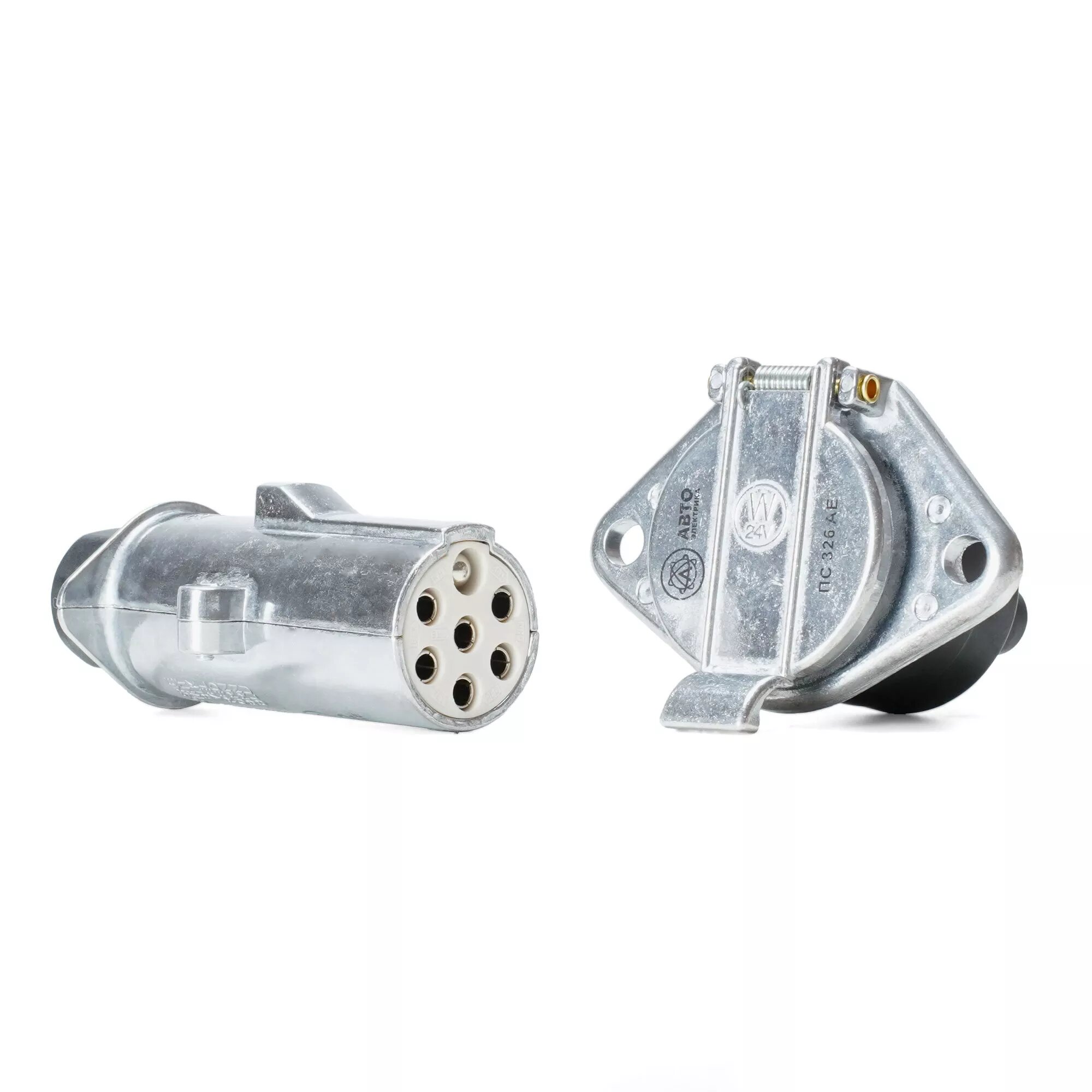 Разъём прицепа электрический 7 контактный  металл к т вилка   розетка  АвтоЭлектрика 