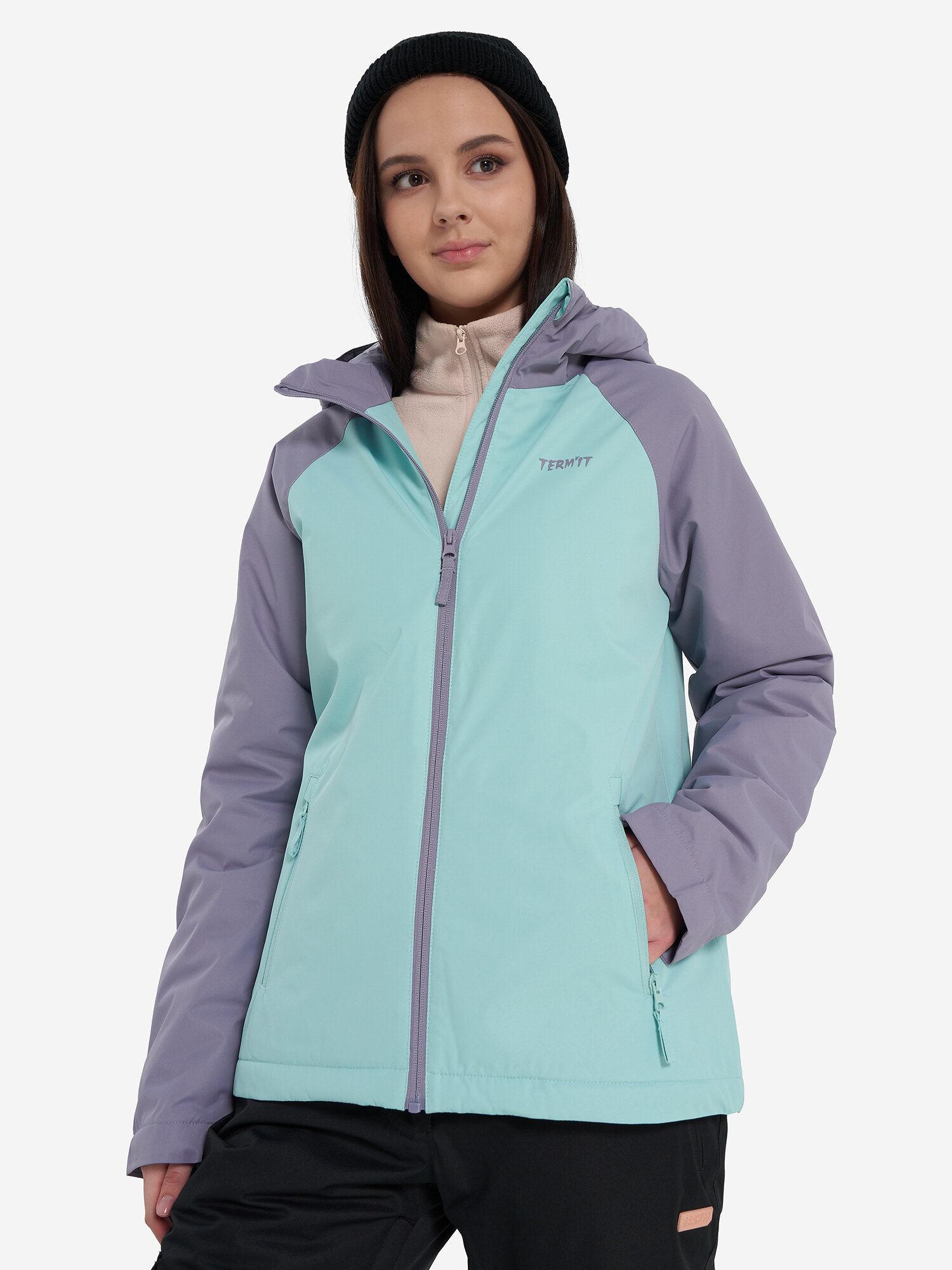 Куртка сноубордическая Termit Infinity Female BP Padded Jacket размер 48 голубой/фиолетовый