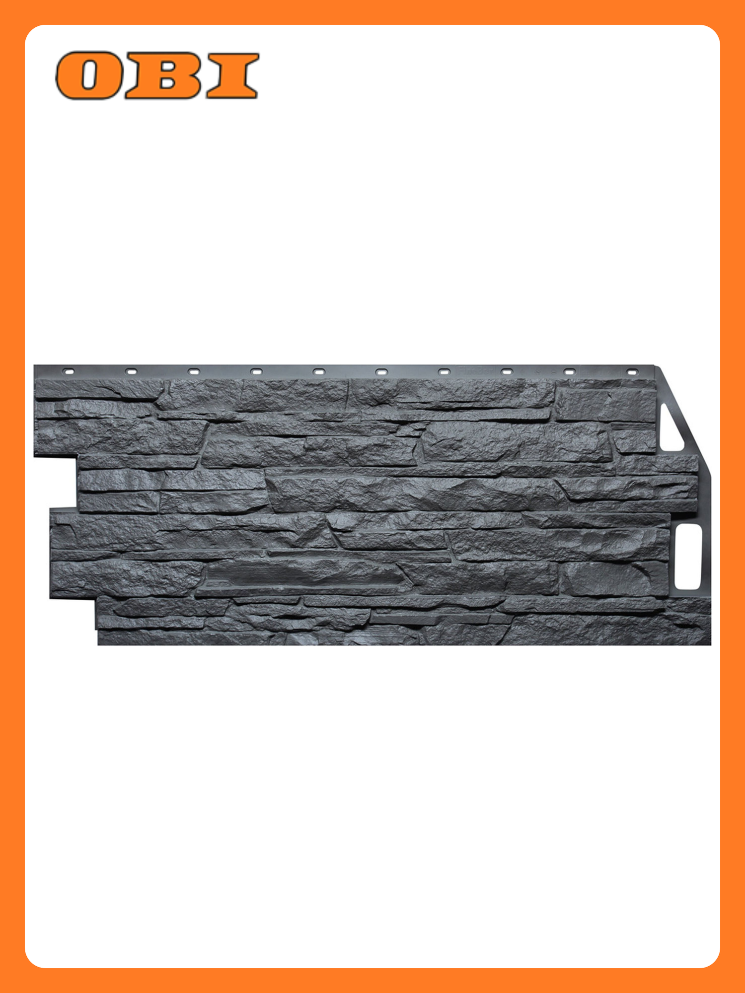 Фасадные панели FineBer Скала  винил  46х109 4 см  черные  влагоустойчивые  защита от УФ