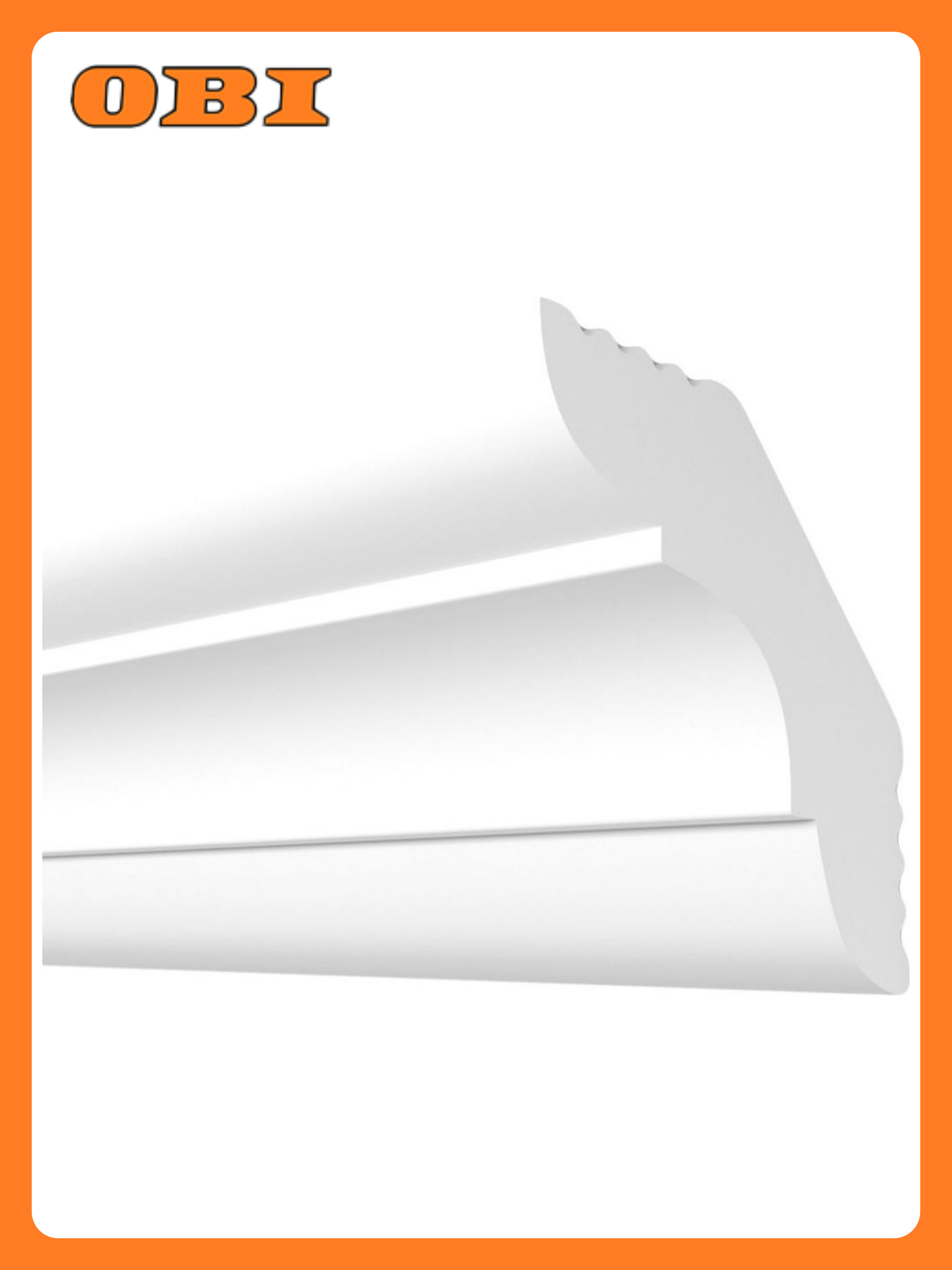 Плинтус потолочный плинтэкс E 30/30 белый 30x30 мм