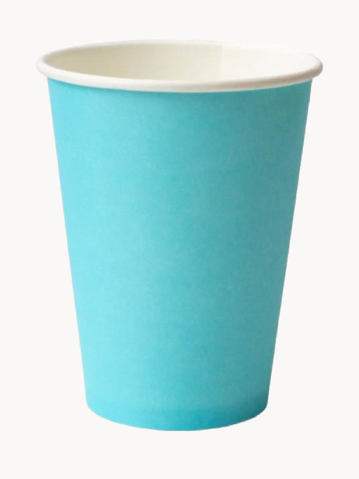 Стаканы одноразовые бумажные 250 мл, для кофе и чая, 50 шт, бирюзовый