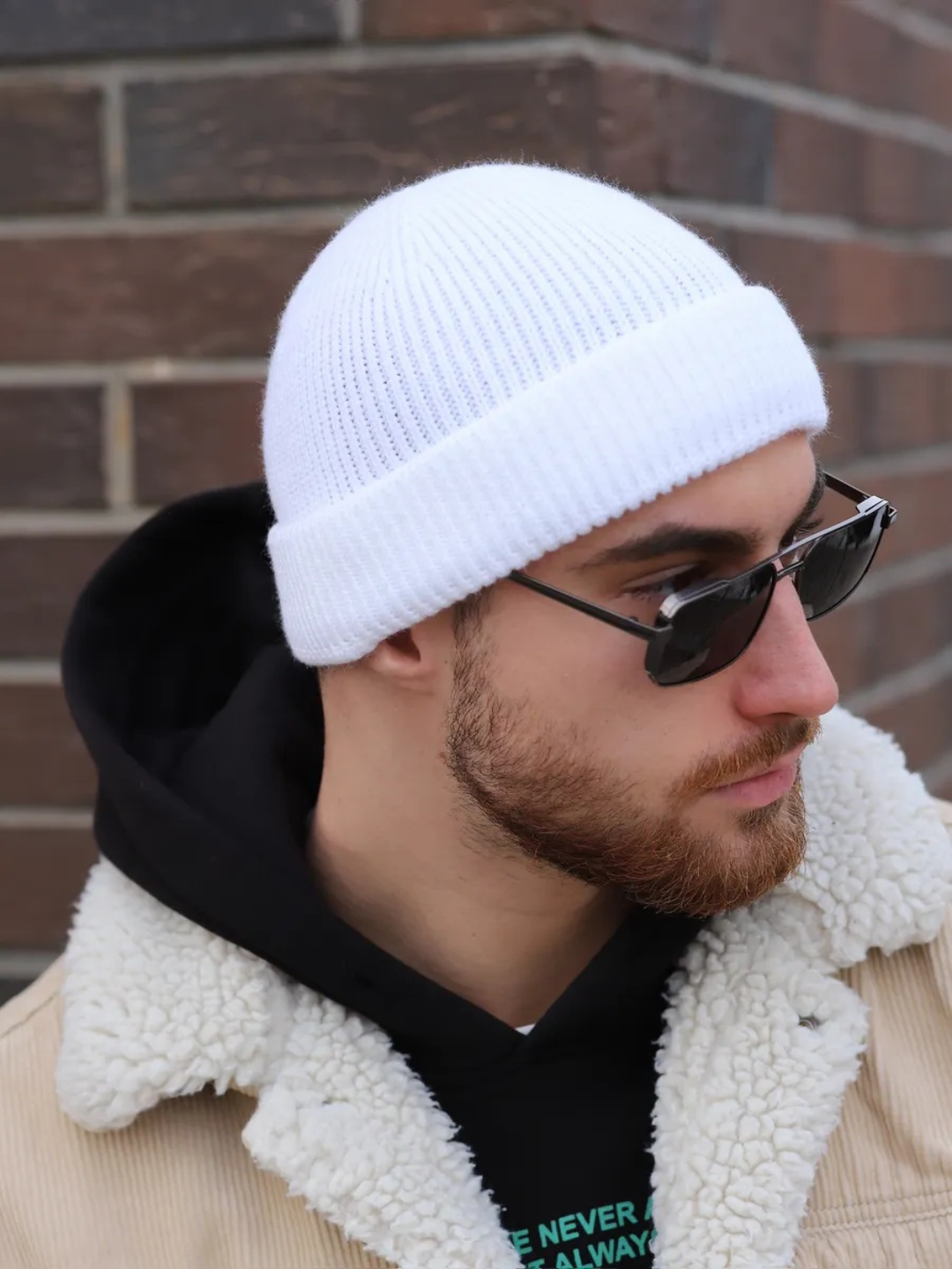 Шапка для мужчин, размер 1, 000 белый — фото 1
