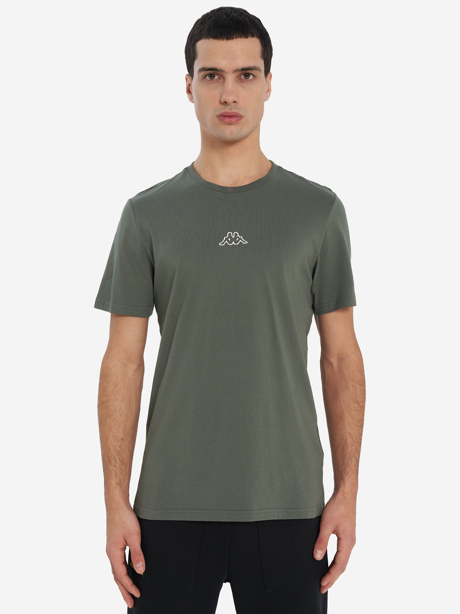 Футболка Kappa, размер 46, темно-зеленый — фото 1