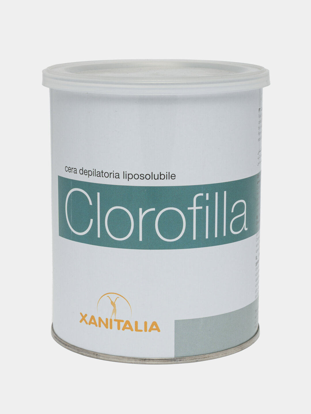 Воск для депиляции Xanitalia, в банке, 800мл, Хлорофил, серебристый/белый