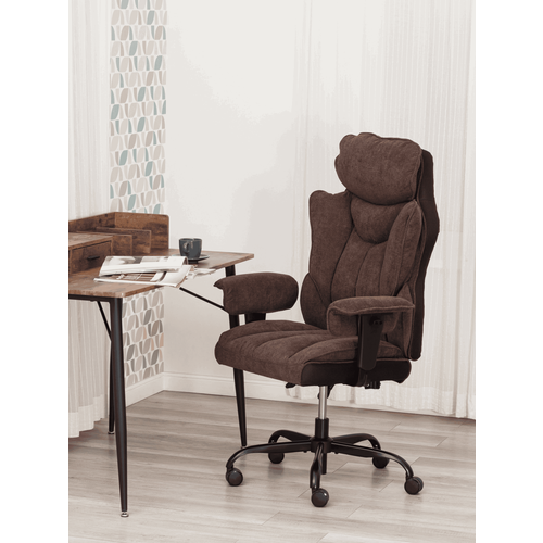 фото Компьютерное кресло руководителя tetchair comfy bl, ткань, коричневый