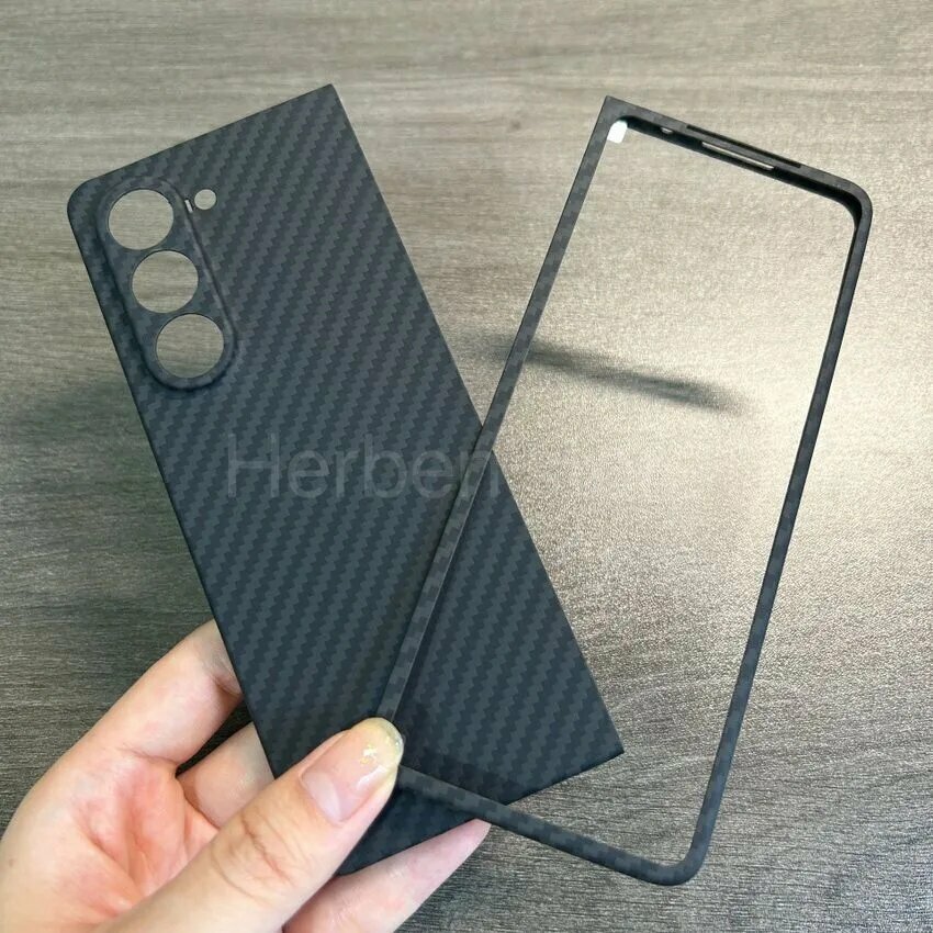Кевларовый чехол Samsung Galaxy Z Fold 5, чехол из углеродного волокна, Ультратонкий защитный чехол из настоящего углеродного волокна для Samsung Galaxy Z Fold 5