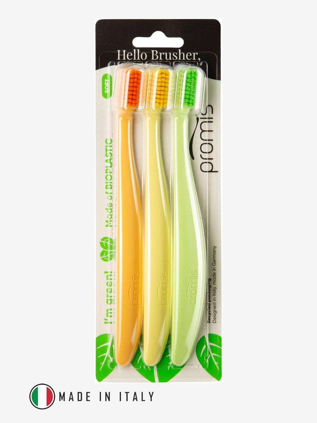 Зубная щетка Promis, с мягкой щетиной, комплект 3 шт