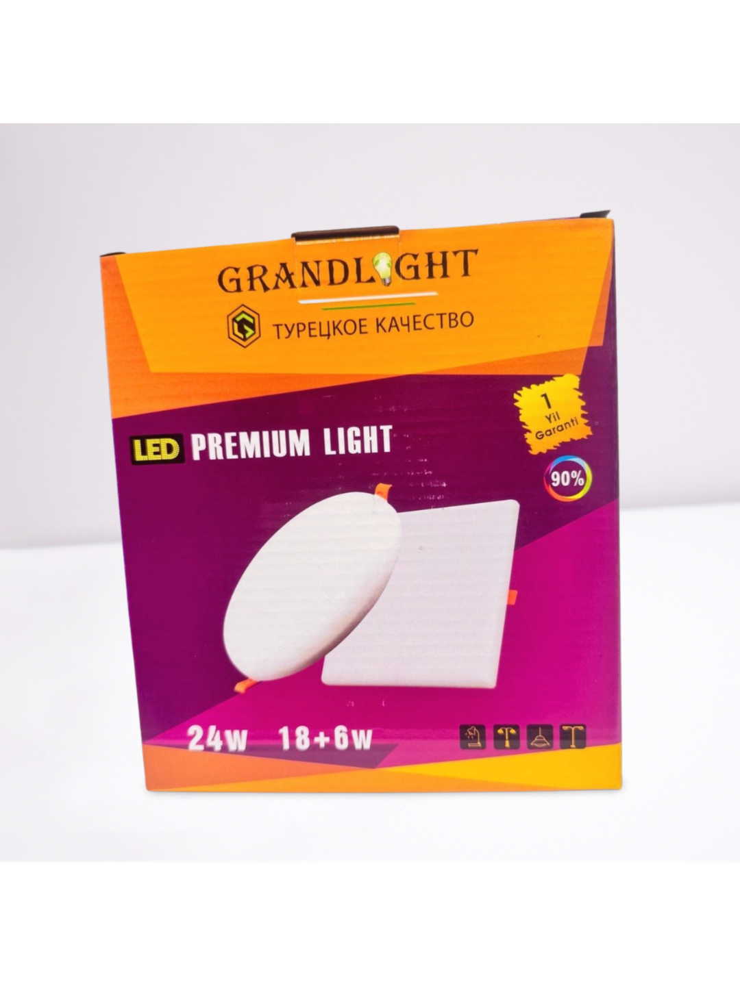 Свет-к "GRAND LIGHT" 24W 6500K (вн. квадрат) акрил