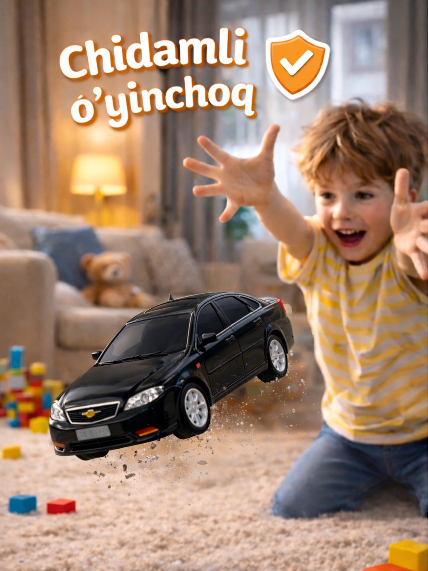 Машинка Chevrolet "Gentra", радиоуправление, открывающиеся дверцы, звук, от 6 лет — фото 1