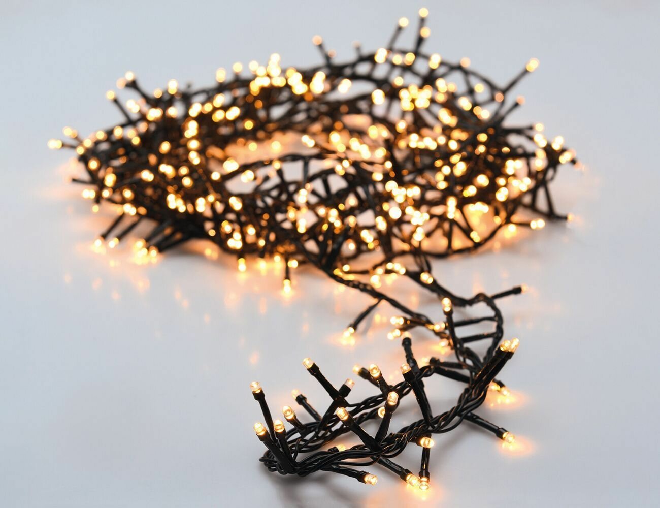 Светодиодная гирлянда Koopman Snake Comfort Basic, 1000 тёплых белых LED-огней с холодным мерцанием, 17+3 м, зелёный ПВХ, таймер, уличная, Koopman International AGL000420