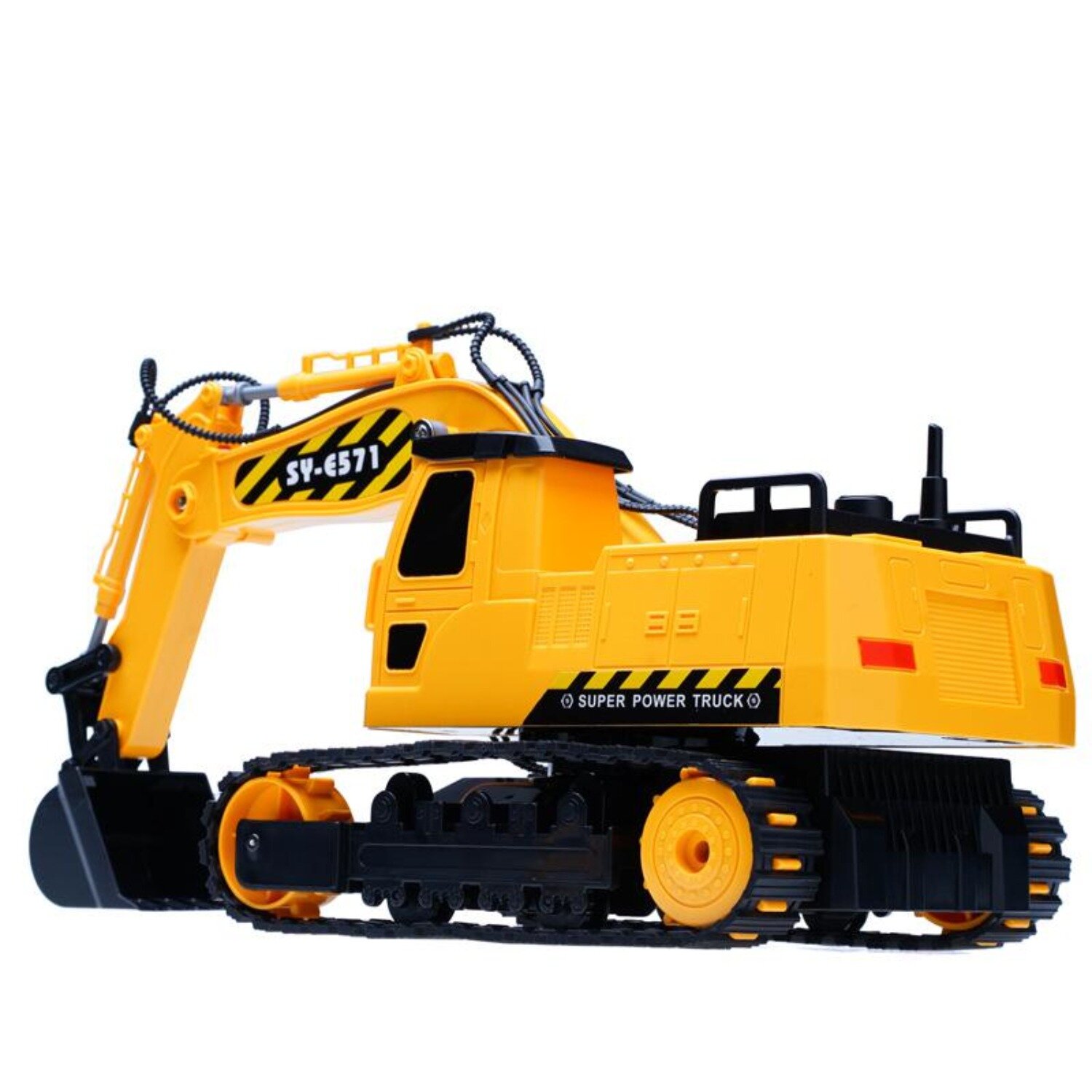 Машинка на дистанционном управлении DOUBLE E Экскаватор 1:26, желтый, для детей от 6 лет, пластик ABS, унисекс — фото 1