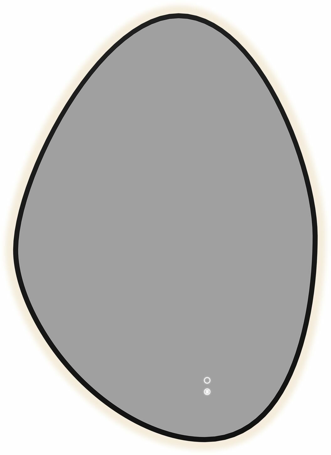 Зеркало Aquanet Контур 600х850 LED TX ассиметричное, антипар, черный