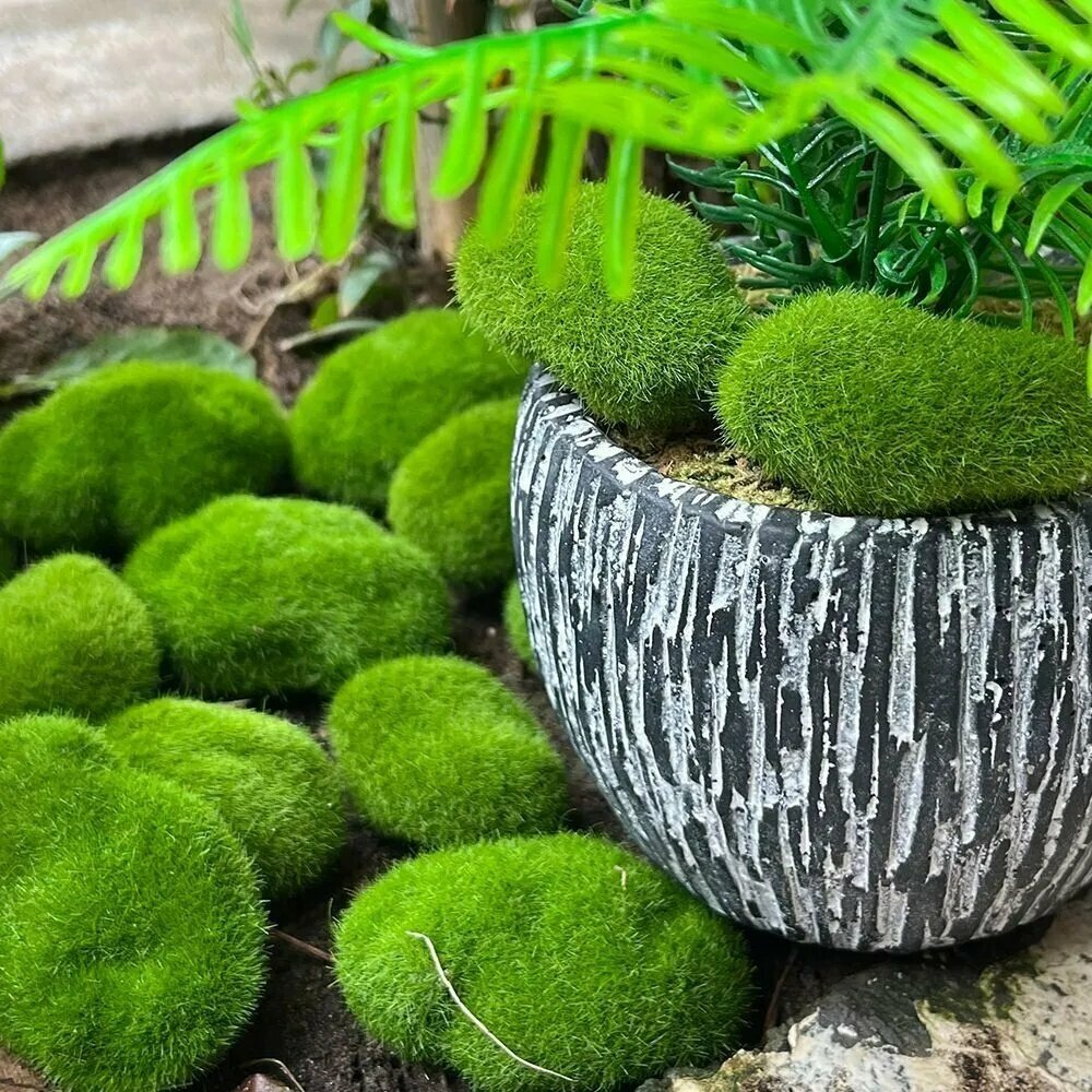 Искусственные камни из мха, декоративные искусственные камни, 40 шт. — фото 1