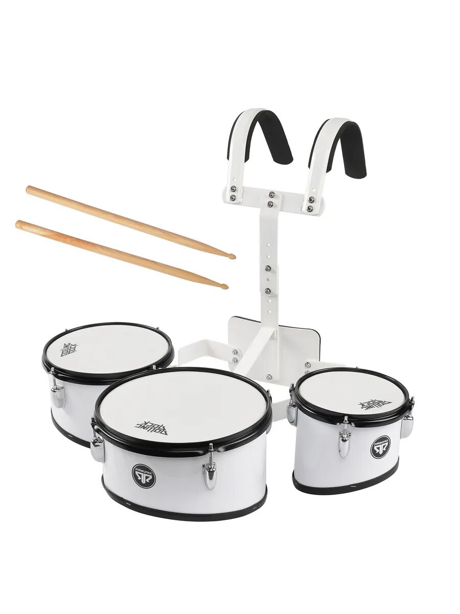 Барабаны маршевые (комплект 3шт) JR-8012 WH