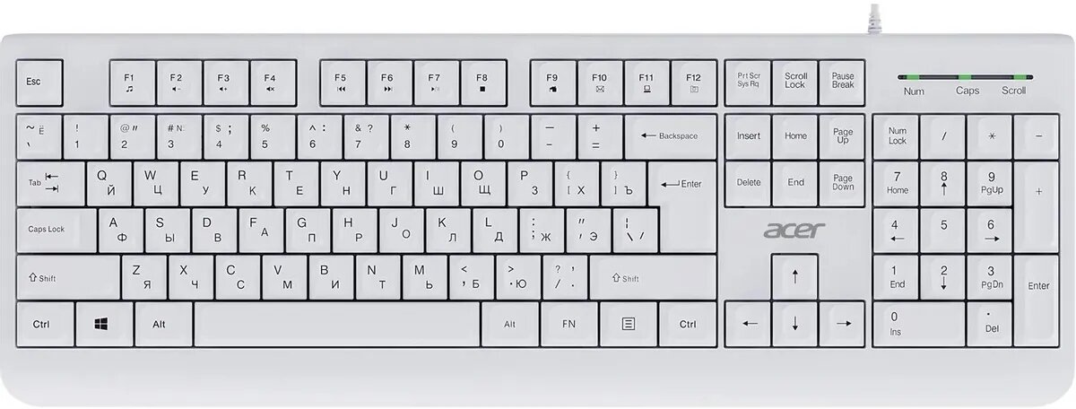 Клавиатура Acer OKW400 White