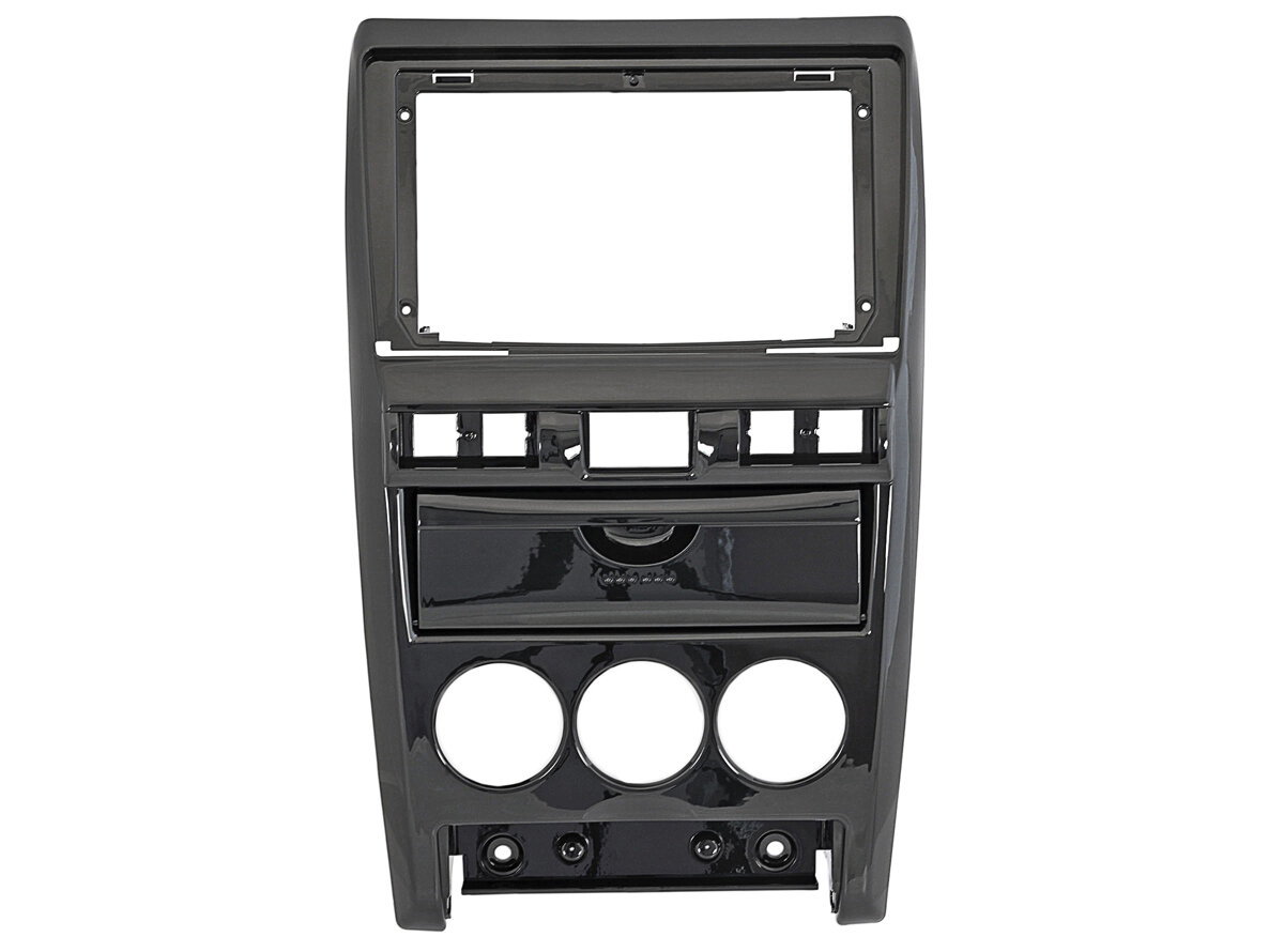 Рамка InCar для UMS LADA Priora 2010-2014, 9" BLACK royal (тип6 карман с крышкой)