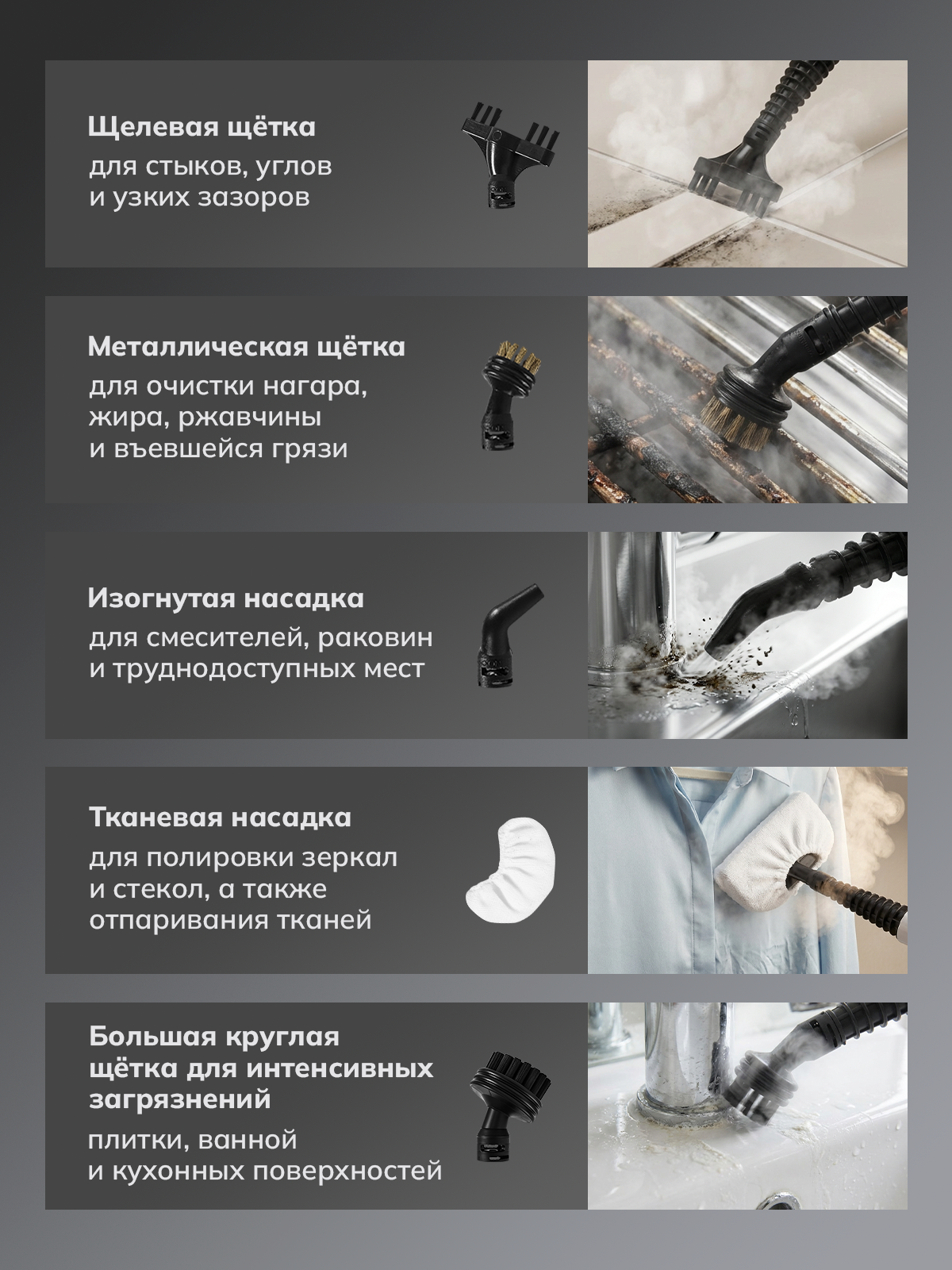 Паровая швабра FSC-001, 3 режима, роторная, для эффективной уборки, белая — фото 1