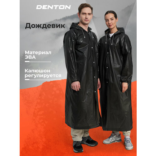 фото Плащ-дождевик denton, размер one size, черный