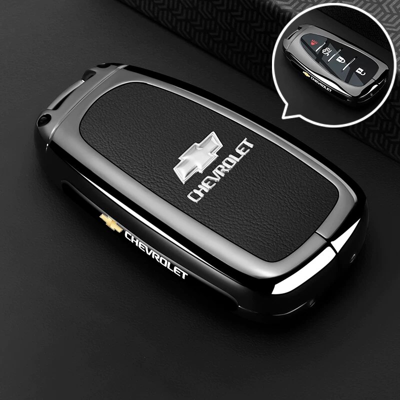 Автомобильный ключевой чехол Chevrolet Smart одинарный чехол в ониксовом черном для Малибу XL, Трейлблейзер, Круз,