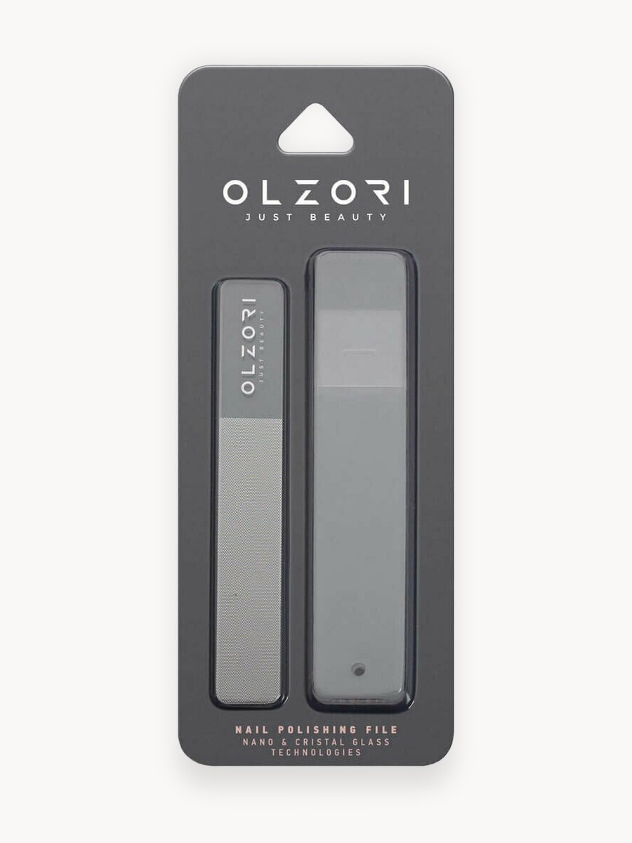 OLZORI Стеклянная пилочка для ногтей VirGo A пилки для маникюра и педикюра с эффектом нанесения бесцветного лака