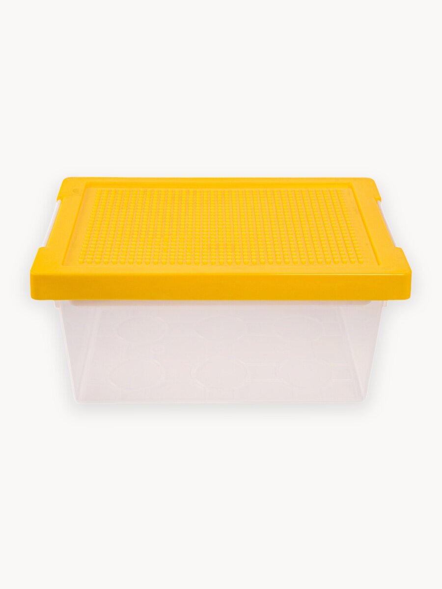 Контейнер для хранения конструктора Attribute Cubic M, желтый, пластик, 10 л