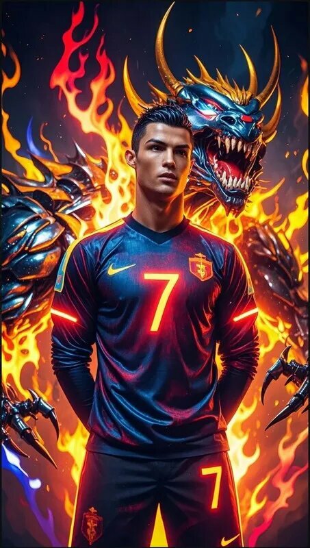 Алмазная Картина "Ronaldo 5D Круглый Бриллиант 40х50 См.