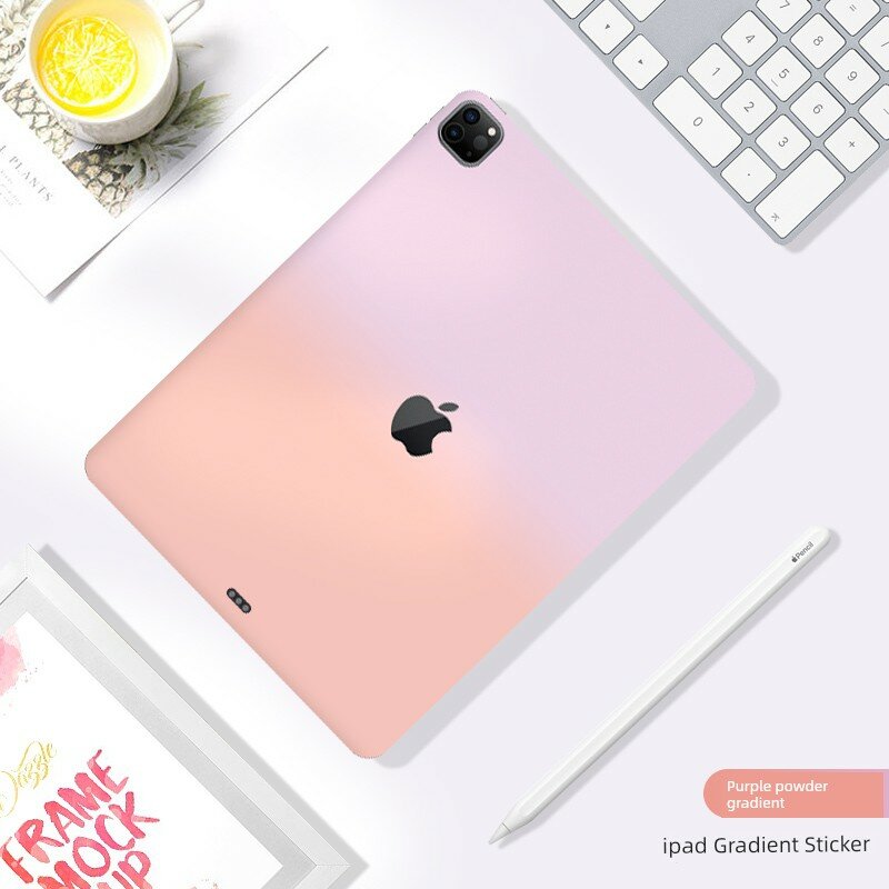 IPad Air 2025 11 дюймов Защитная пленка с полным покрытием и рамкой, цвет Градиент пурпурно-розовый