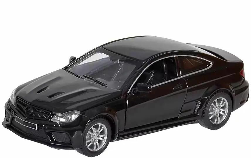 Модель машины DOUBLE HORSES "Mercedes-Benz С 63 AMG", масштаб 1:32, 15 см, свет, звук, инерция, черная