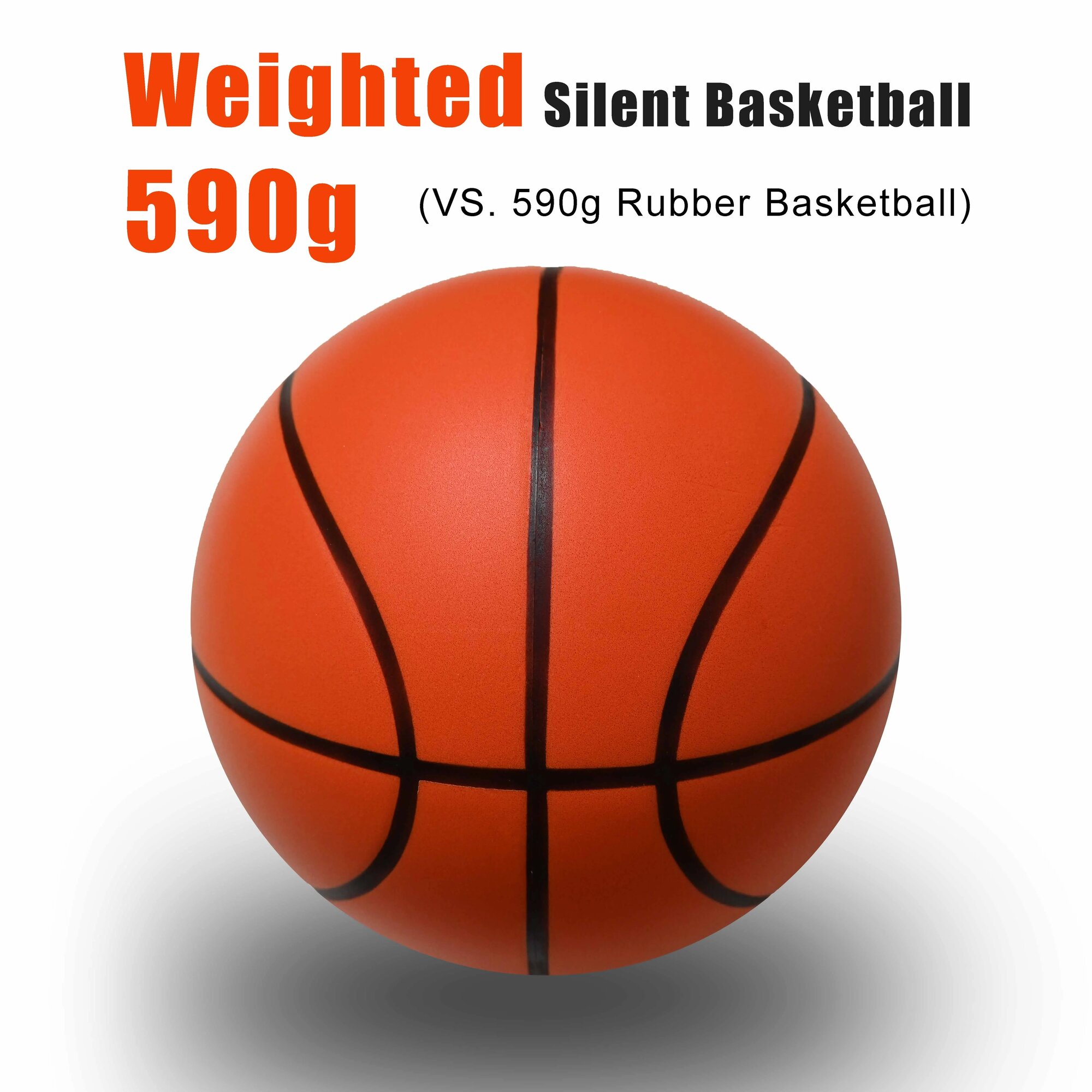 Баскетбольный мяч бесшумный Weighted 590g Orange