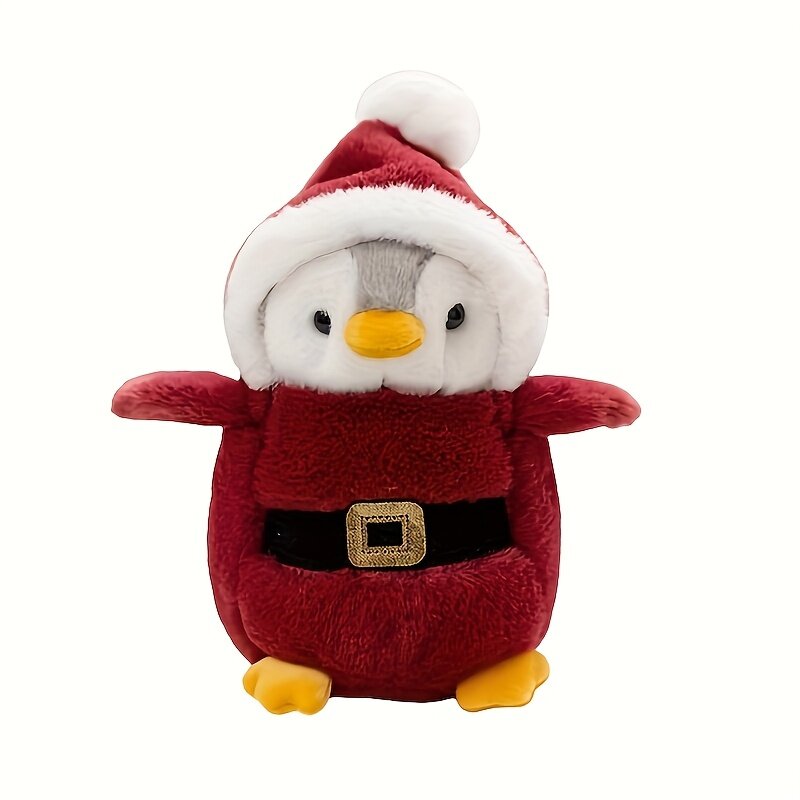 Велюровая игрушка Пингвин, красный, 20 см