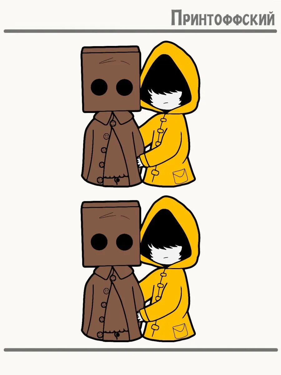 2-е (Две) Термонаклейки Little Nightmares