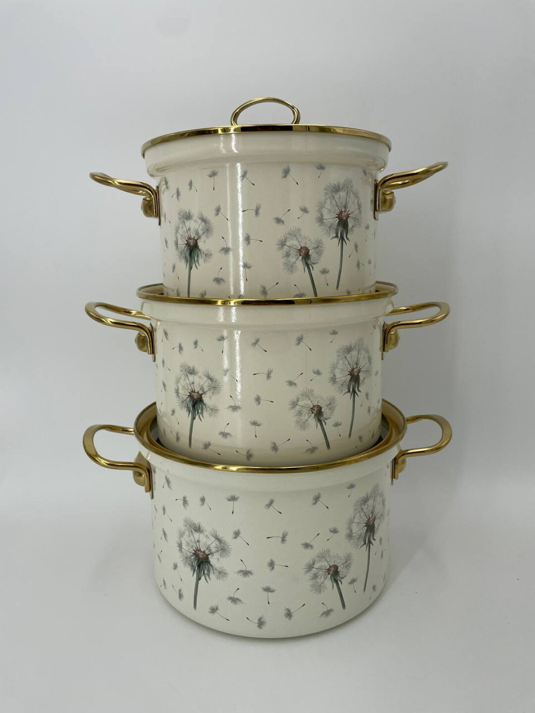 Набор кастрюль "Серый", эмалированная сталь, в подарочной коробке, 2.5/3.5/4.5 л